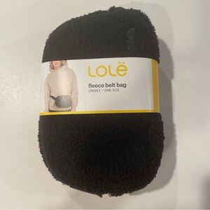 Lolë Black Fleece Belt Bag